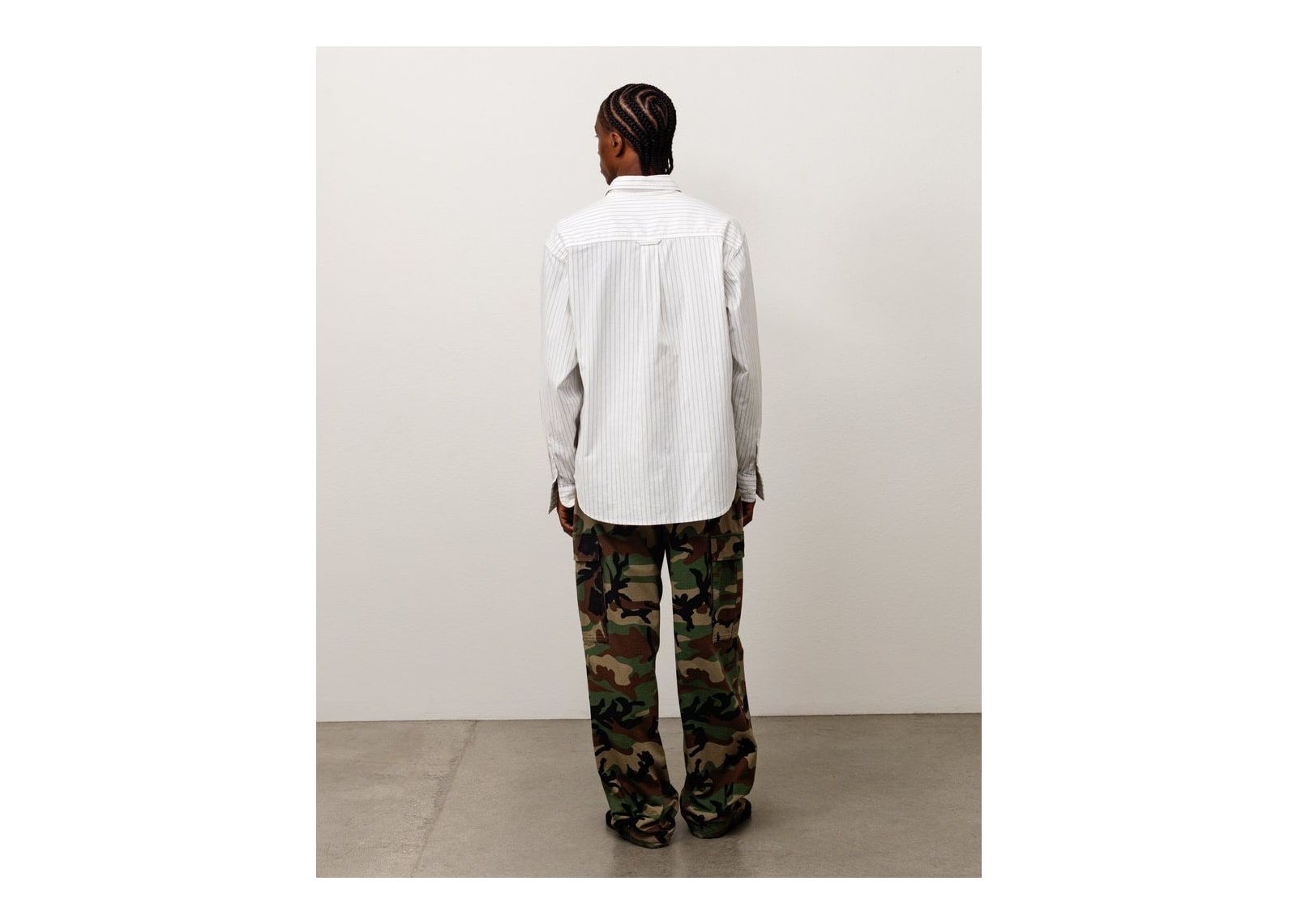 Stussy Oxford Shirt Grey Stripe - görsel 4
