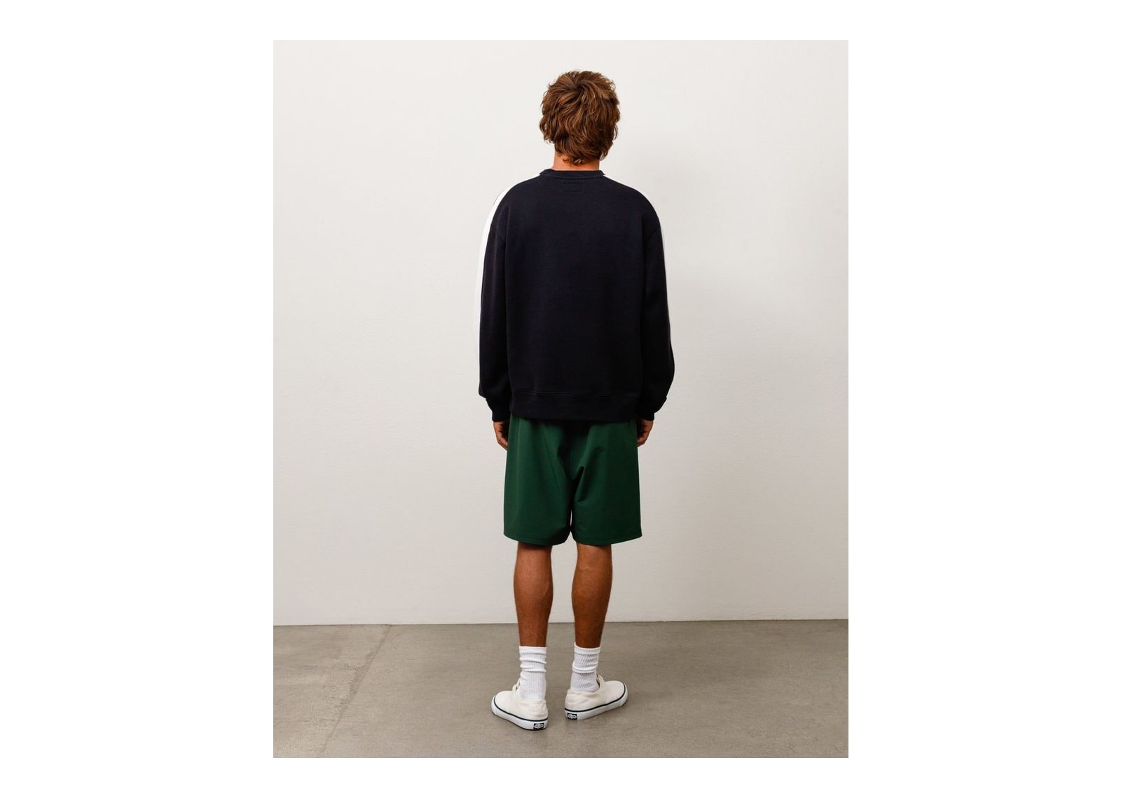 Stussy Paneled Stripe Crew Black - görsel 3