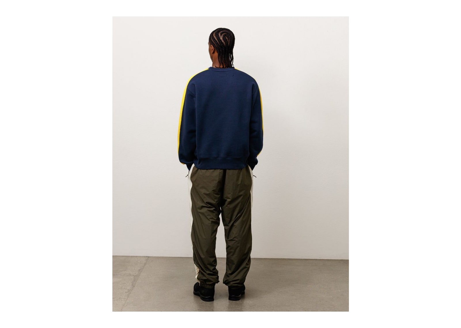 Stussy Paneled Stripe Crew Navy - görsel 3