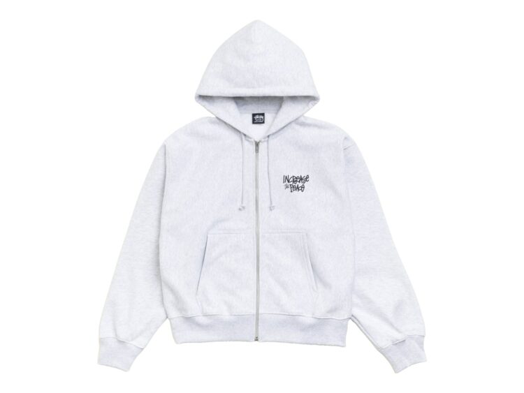 Stussy Peace Increased Zip Hoodie Ash Heather