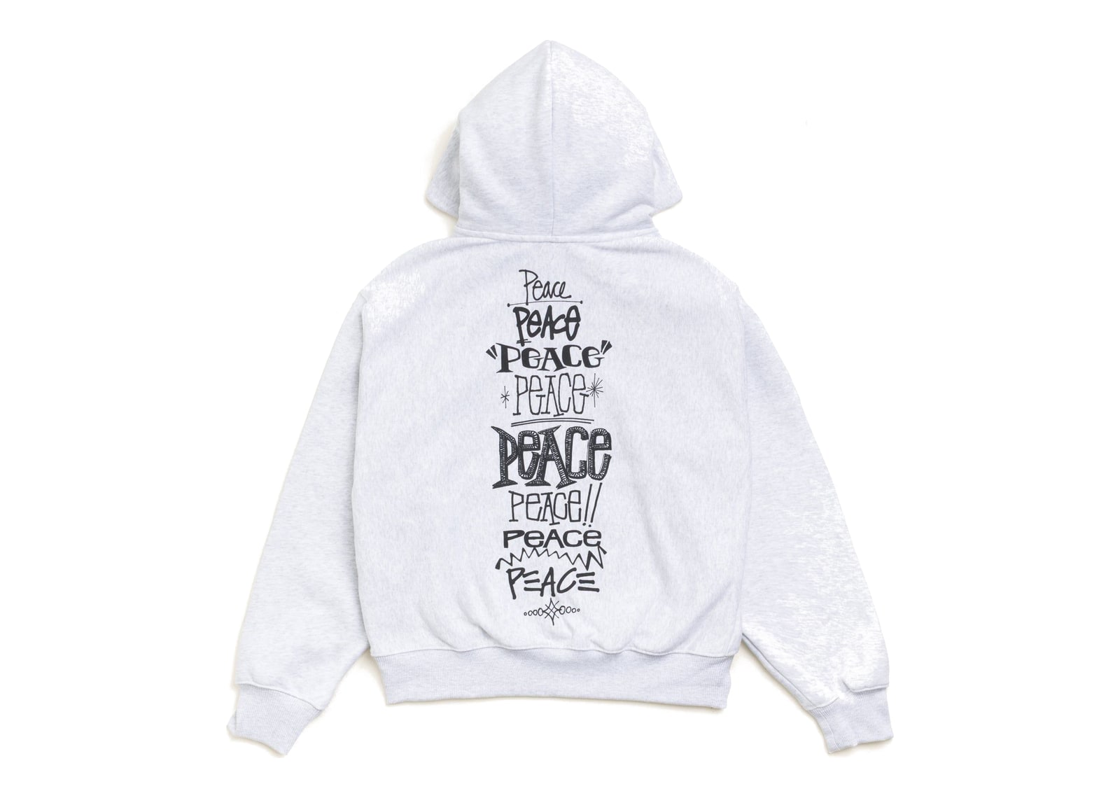 Stussy Peace Increased Zip Hoodie Ash Heather - görsel 2