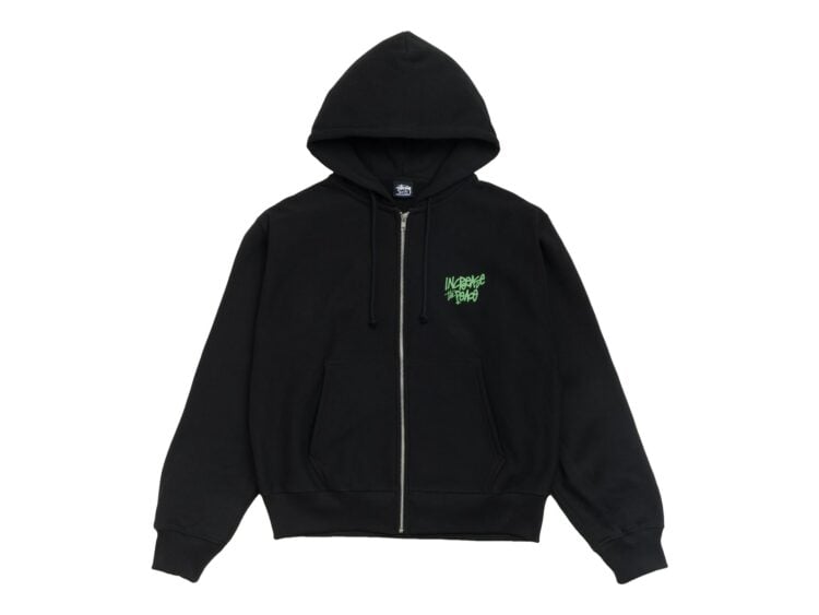 Stussy Peace Increased Zip Hoodie Black