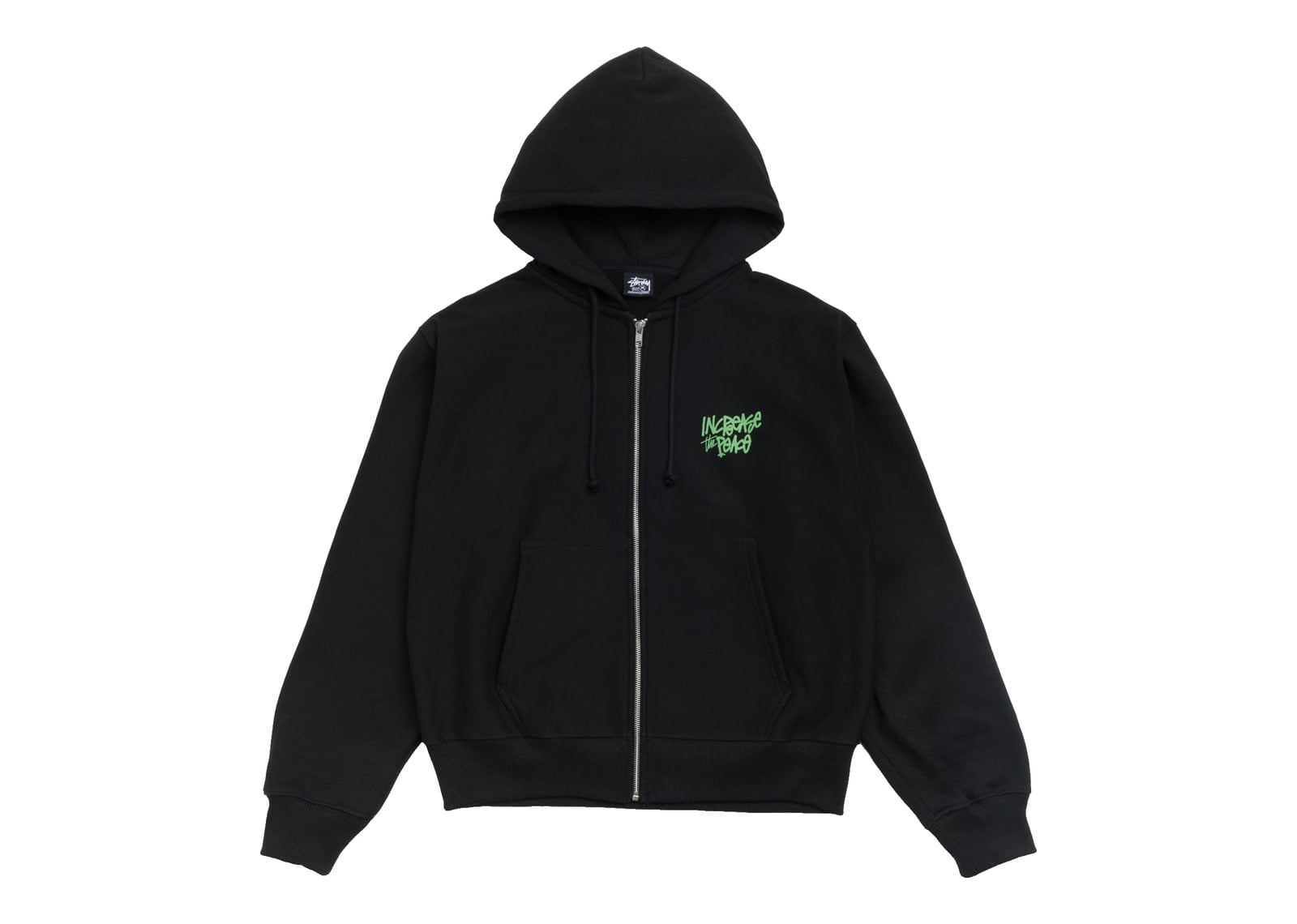 Stussy Peace Increased Zip Hoodie Black