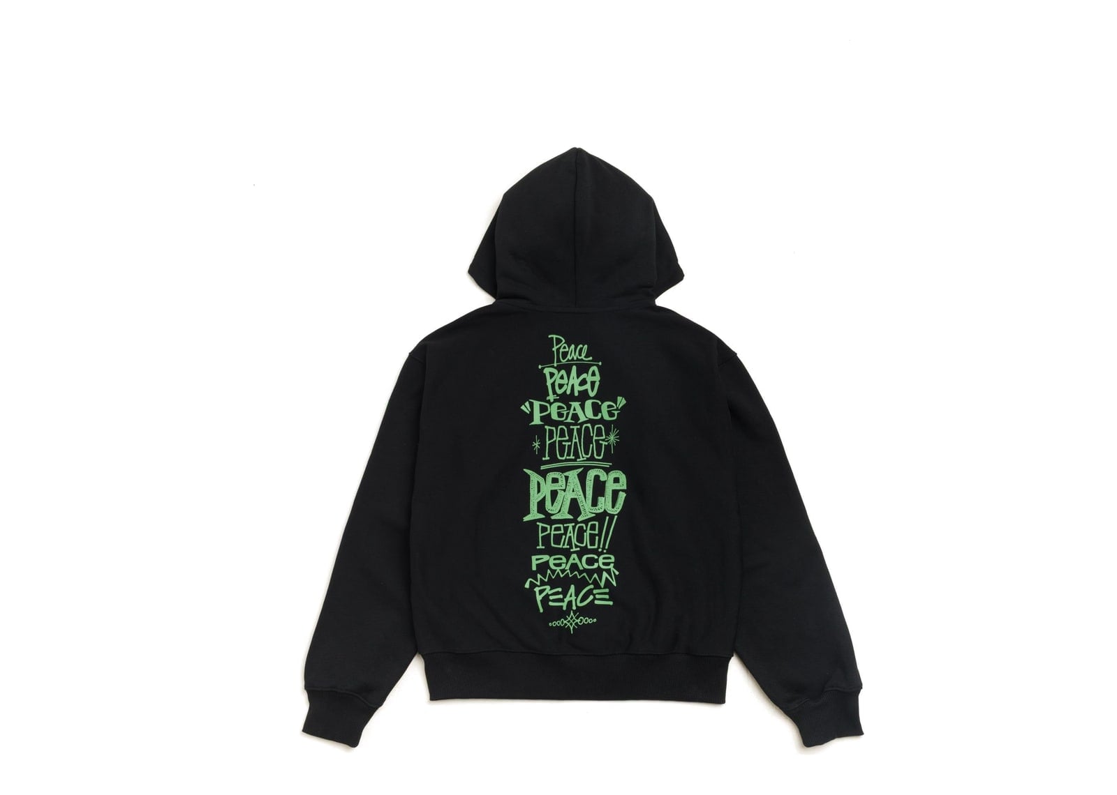 Stussy Peace Increased Zip Hoodie Black - görsel 2