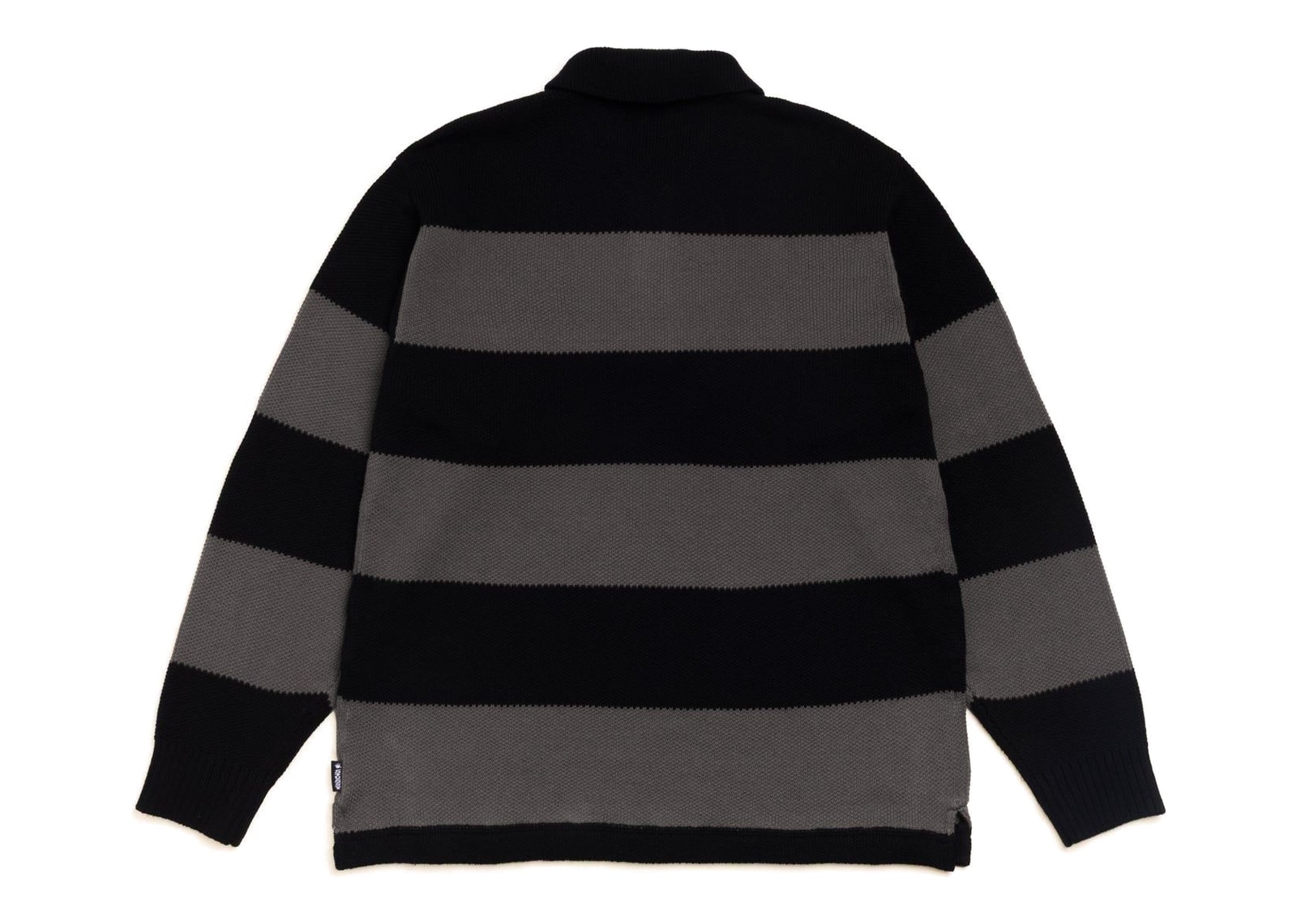 Stussy Pique Knit Stripe Rugby Black - görsel 5