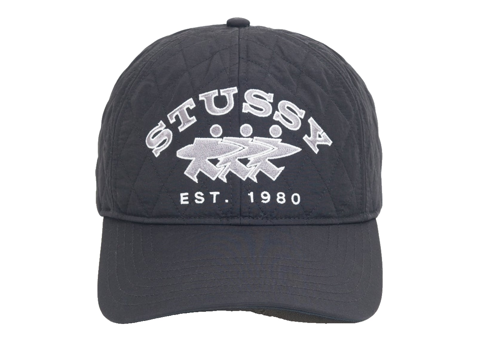 Stussy Quilted Surfwalk Snapback Cap Black