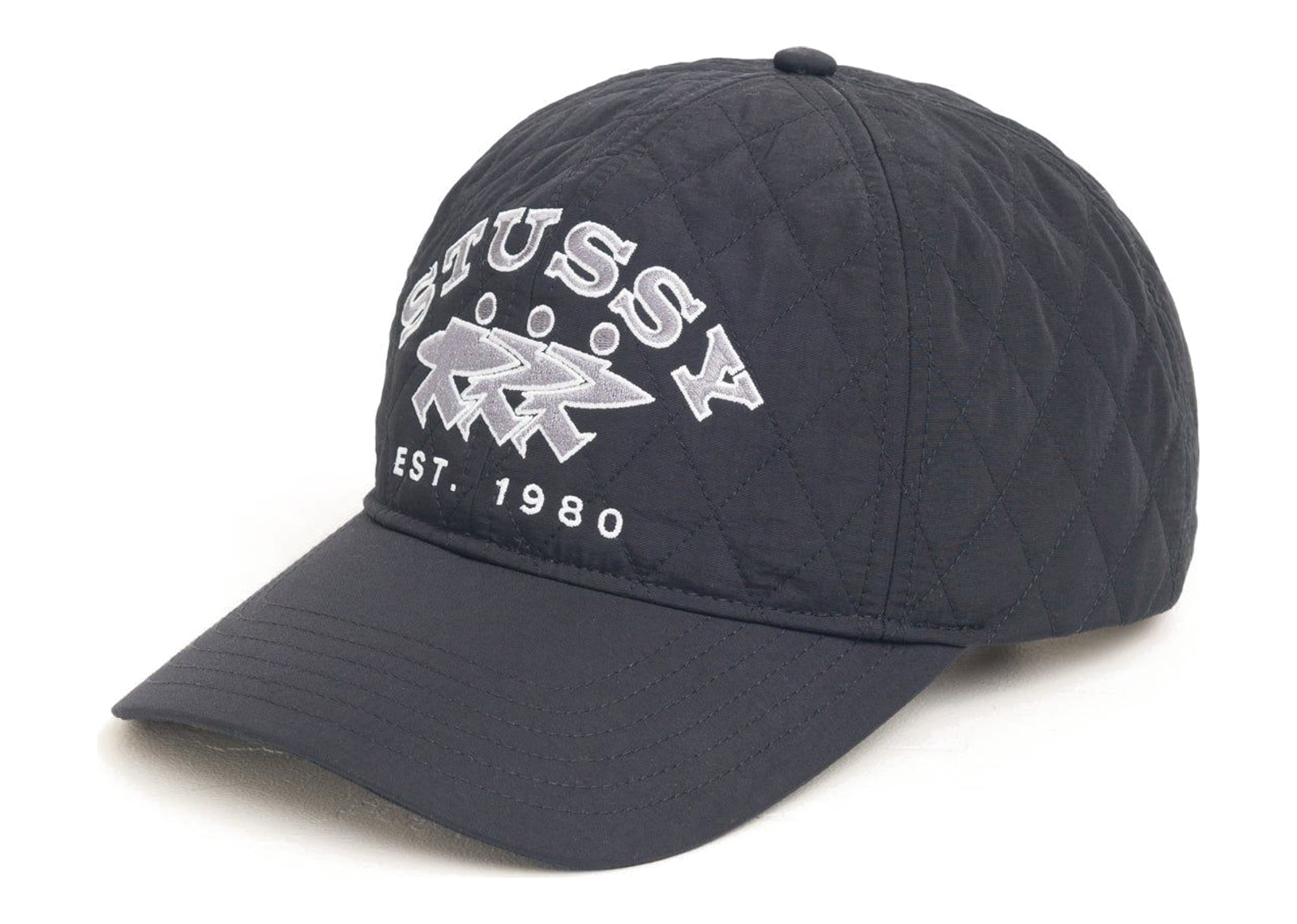 Stussy Quilted Surfwalk Snapback Cap Black - görsel 2