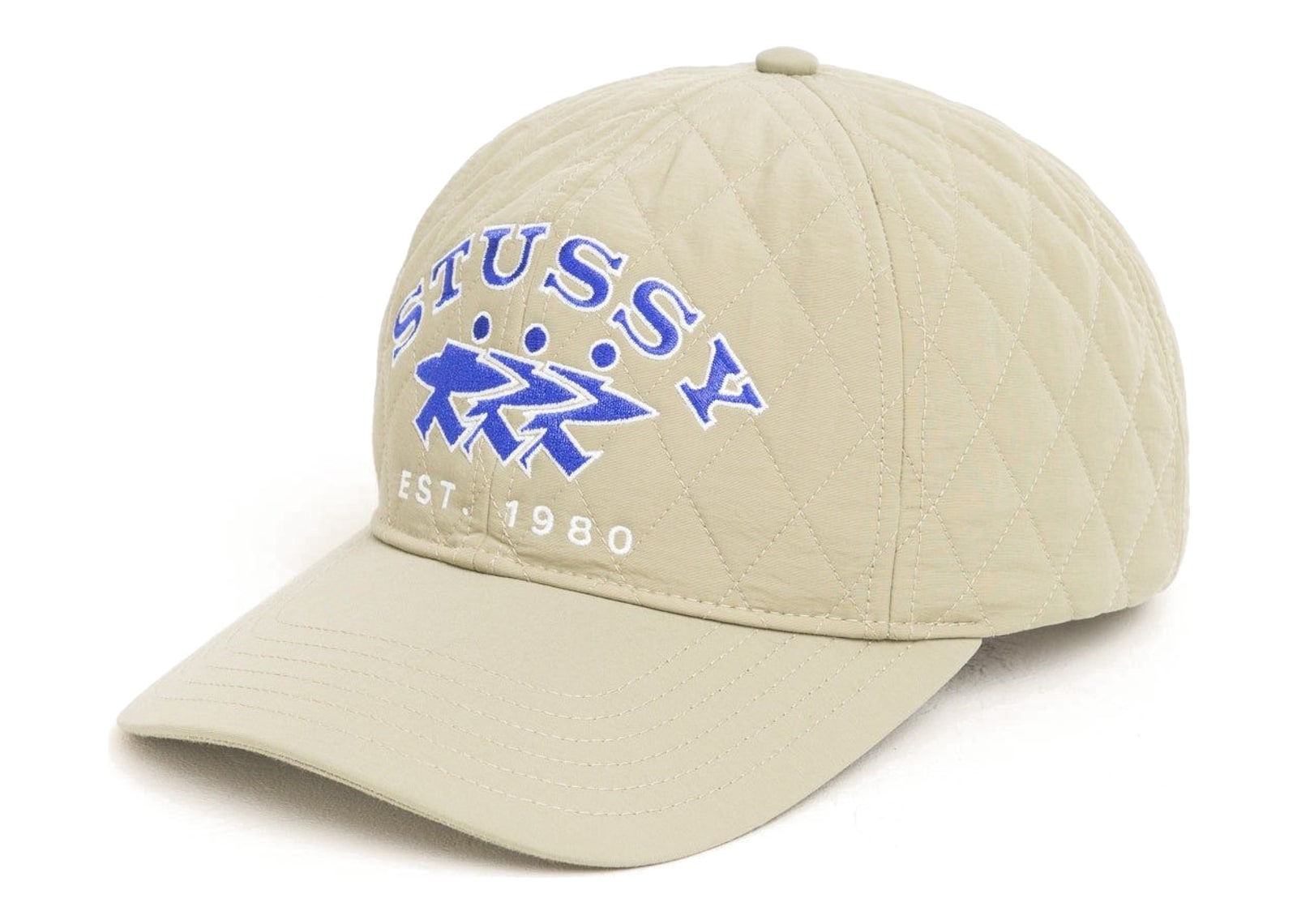 Stussy Quilted Surfwalk Snapback Cap Khaki - görsel 2