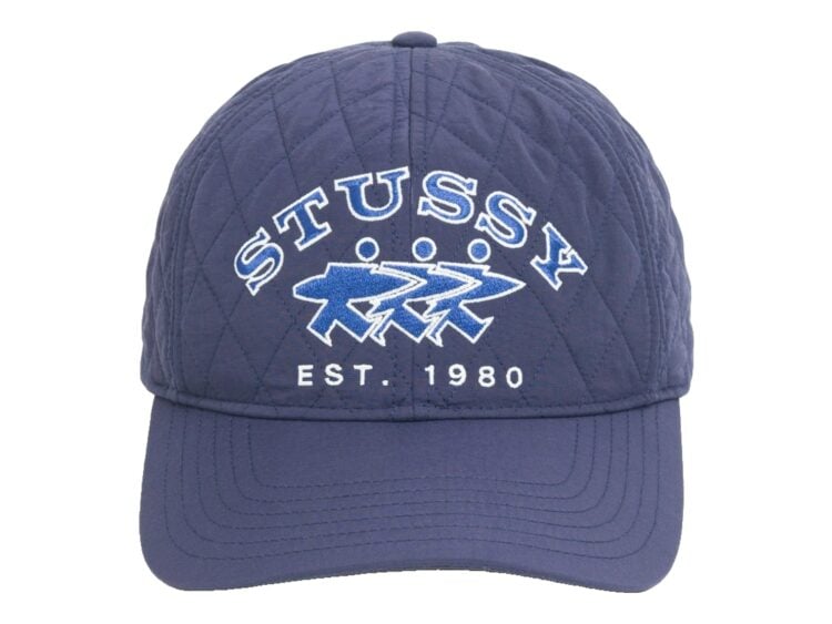 Stussy Quilted Surfwalk Snapback Cap Navy