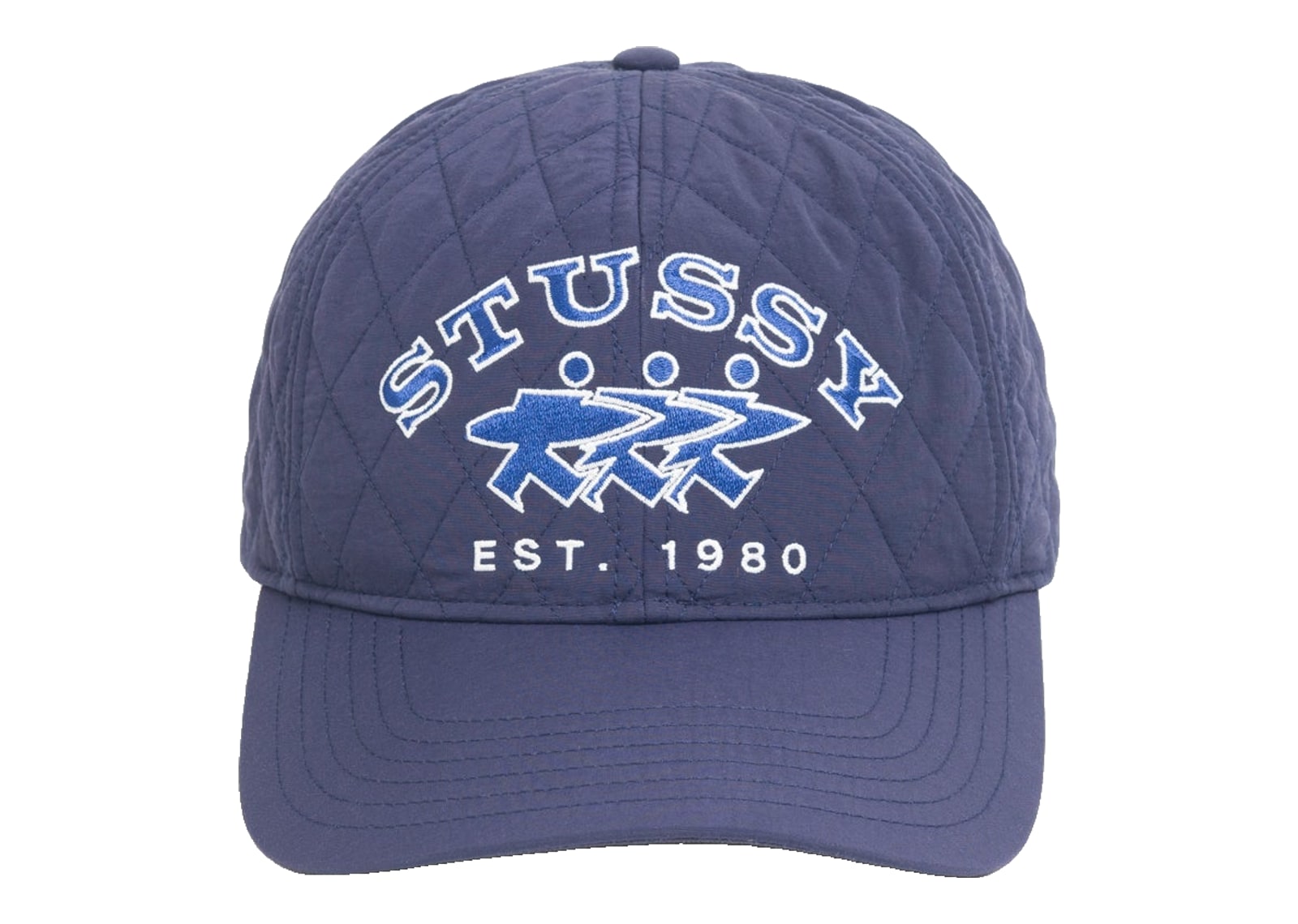 Stussy Quilted Surfwalk Snapback Cap Navy