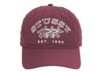 Stussy Quilted Surfwalk Snapback Cap Wine