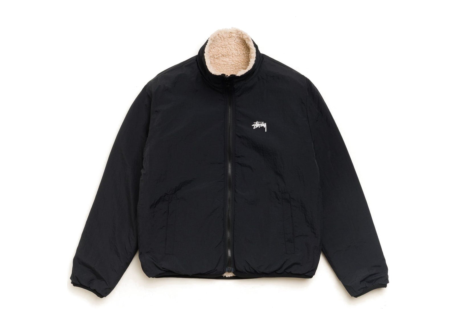 Stussy Sherpa Reversible Jacket Beige - görsel 3
