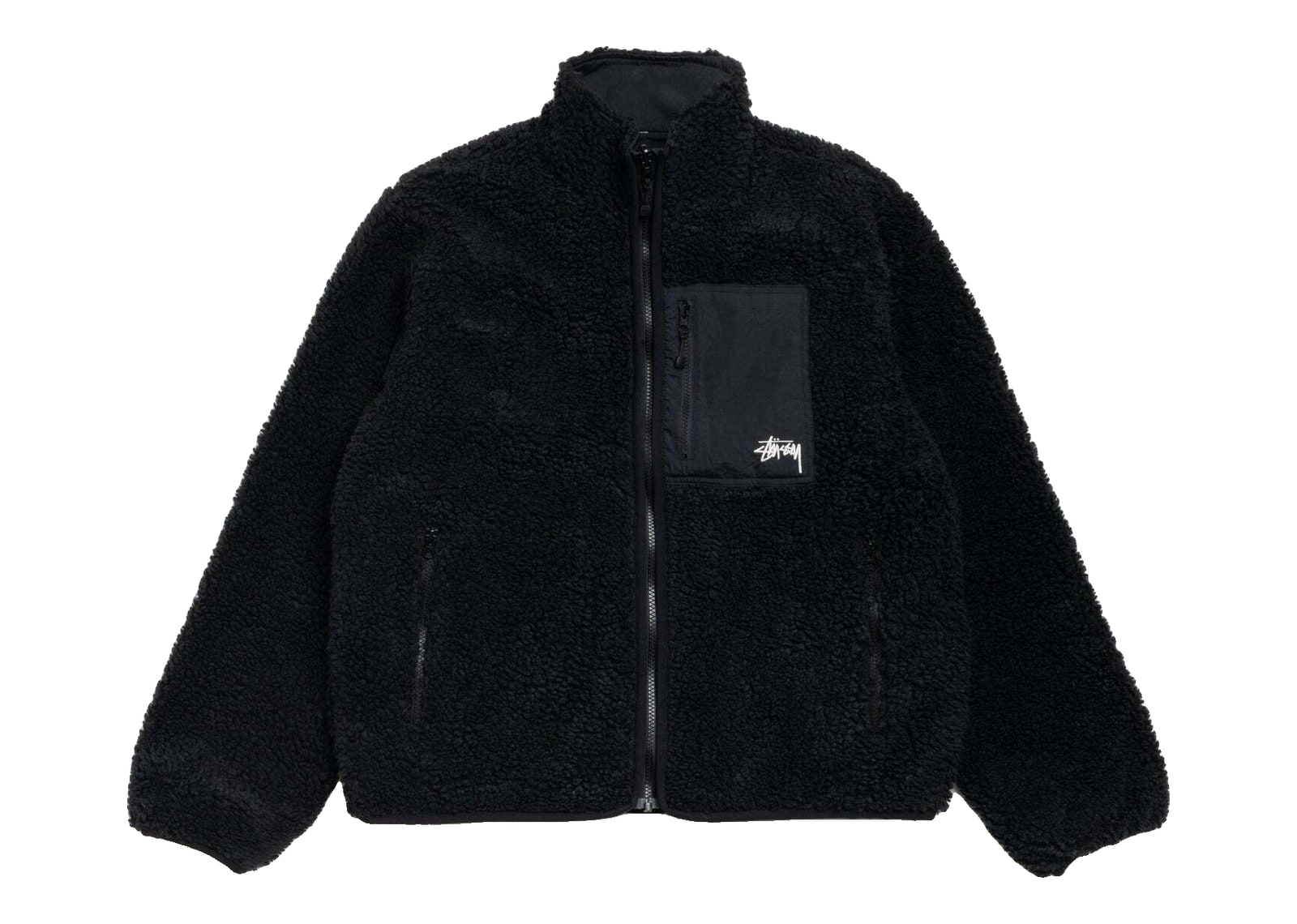 Stussy Sherpa Reversible Jacket Black