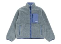 Stussy Sherpa Reversible Jacket Bluestone