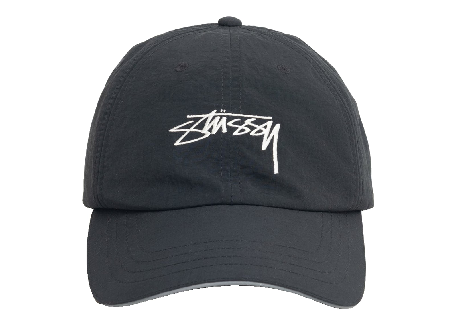 Stussy Smooth Stock Nylon Sport Cap Black
