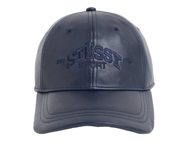 Stussy Sport Leather Cap Navy