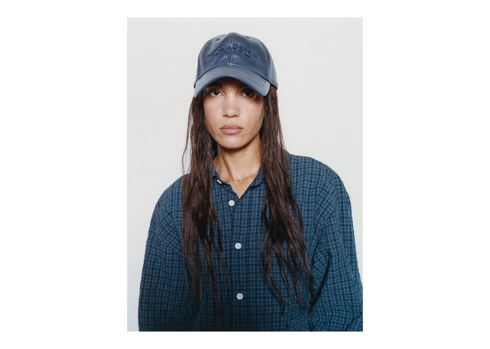 Stussy Sport Leather Cap Navy - görsel 2