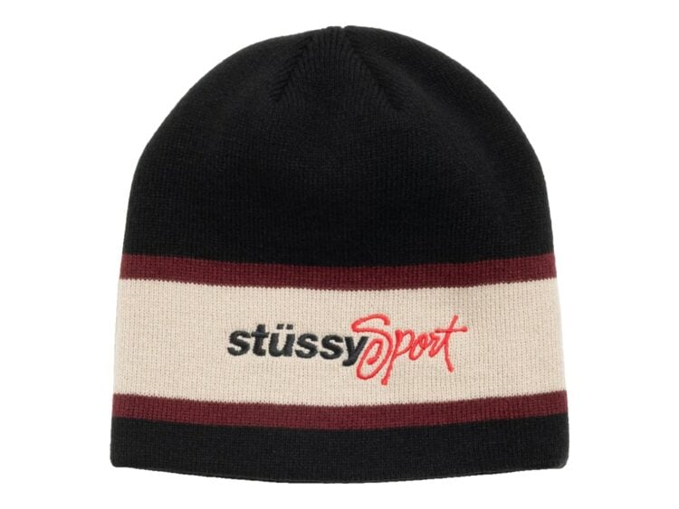 Stussy Sport Stripe Skullcap Black