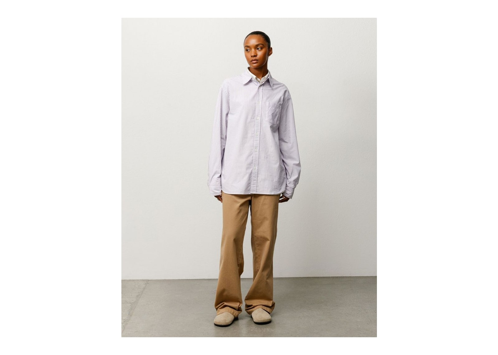 Stussy Standard Shirt Purple Stripe - görsel 3