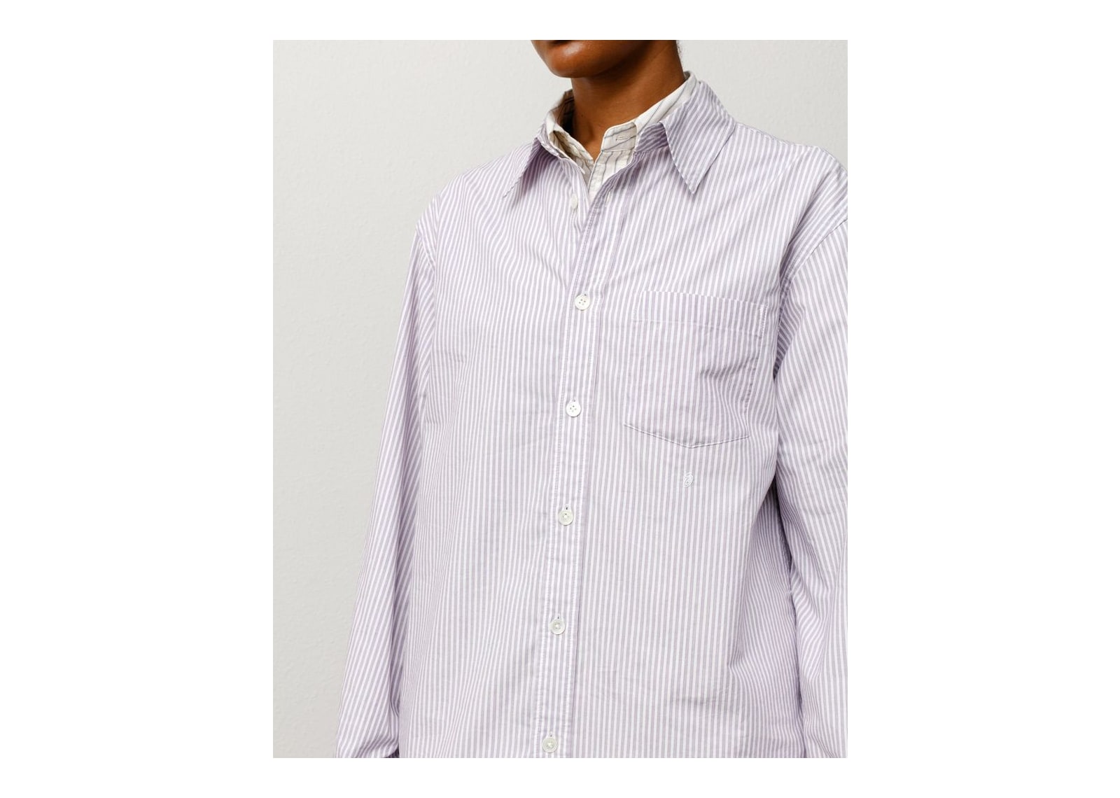 Stussy Standard Shirt Purple Stripe - görsel 4