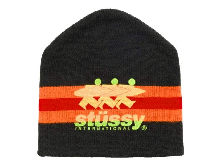 Stussy Stripe Ski Beanie Black