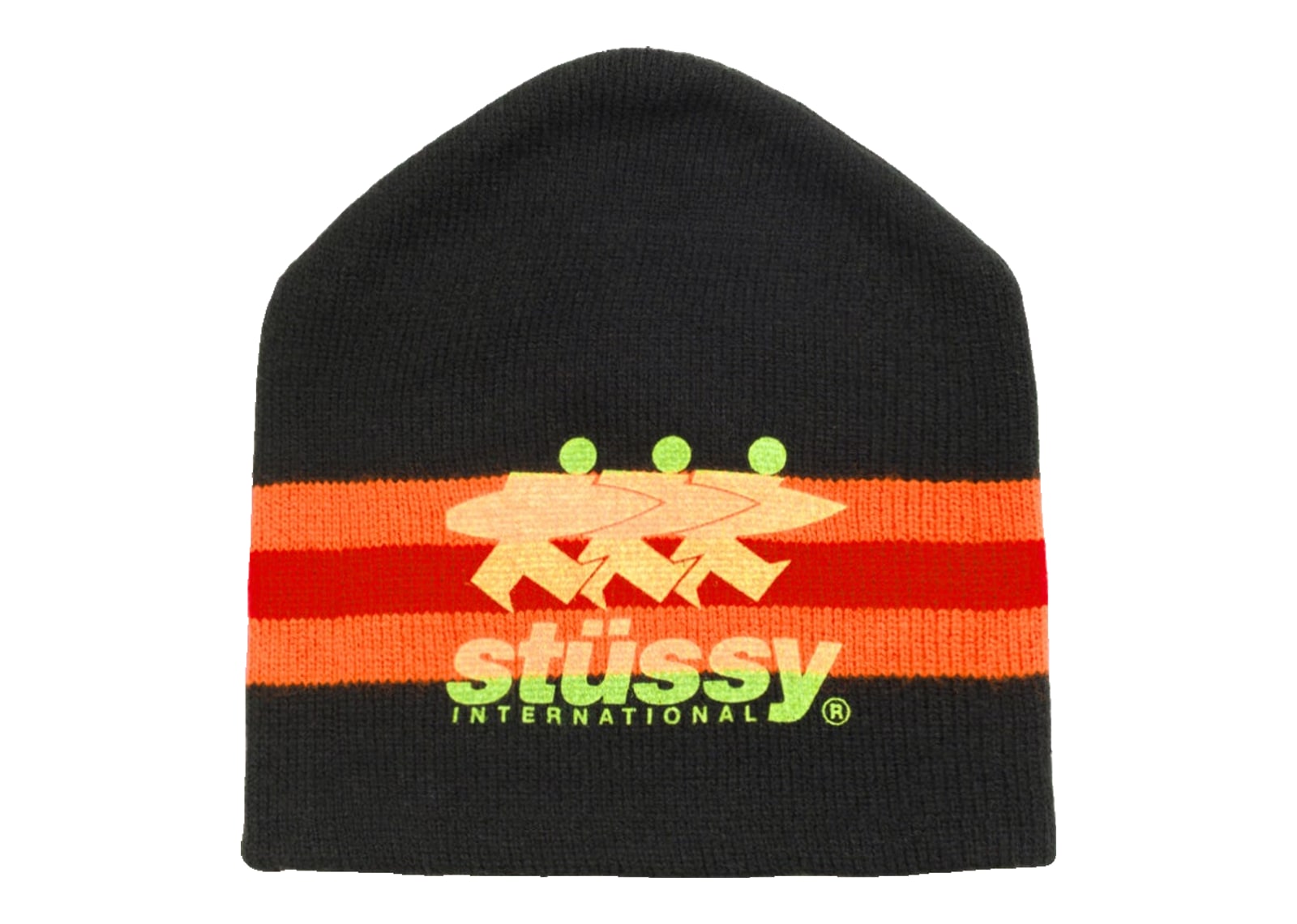 Stussy Stripe Ski Beanie Black