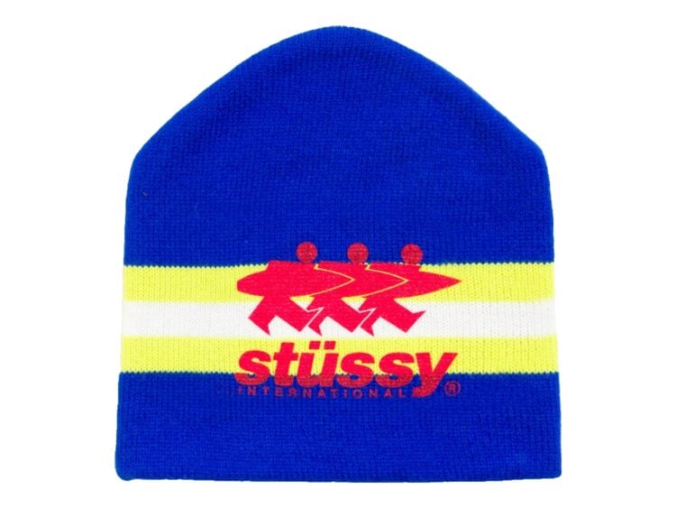 Stussy Stripe Ski Beanie Blue