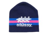 Stussy Stripe Ski Beanie Navy