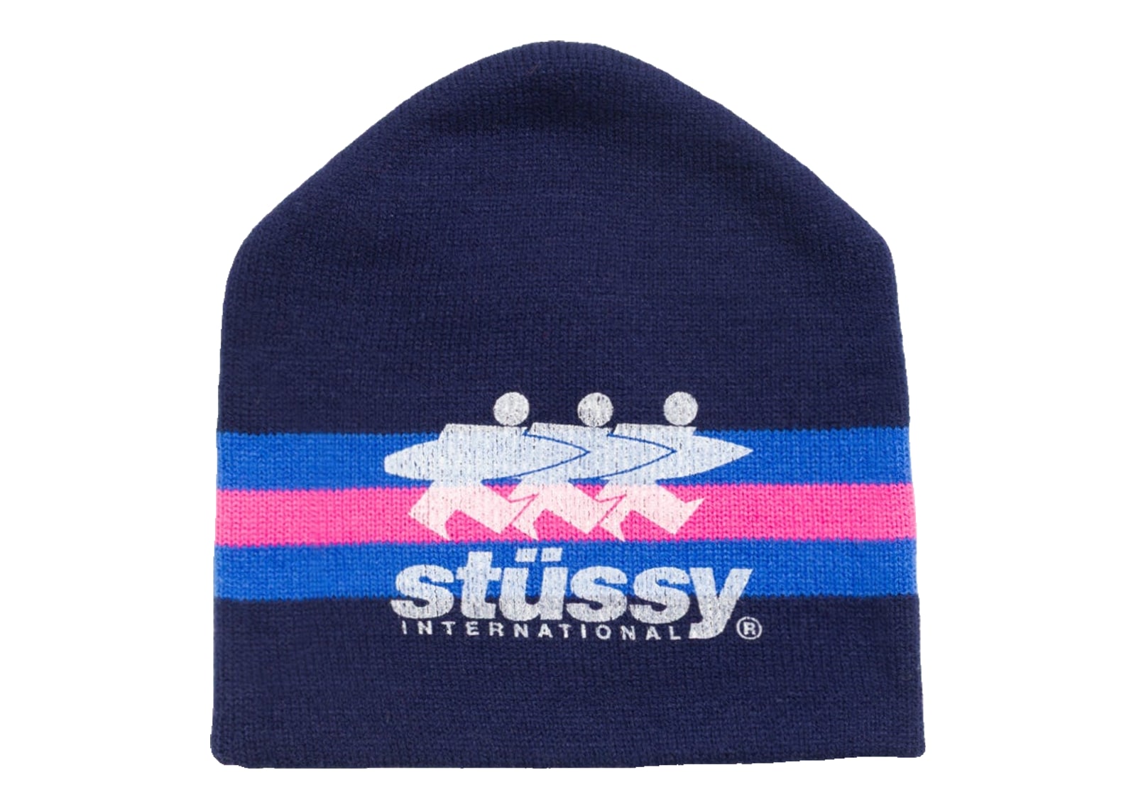Stussy Stripe Ski Beanie Navy