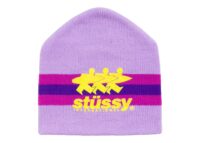 Stussy Stripe Ski Beanie Purple