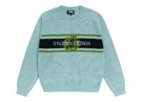Stussy Striped Hibiscus Sweater Dusty Blue