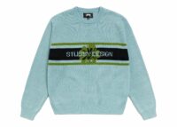 Stussy Striped Hibiscus Sweater Dusty Blue