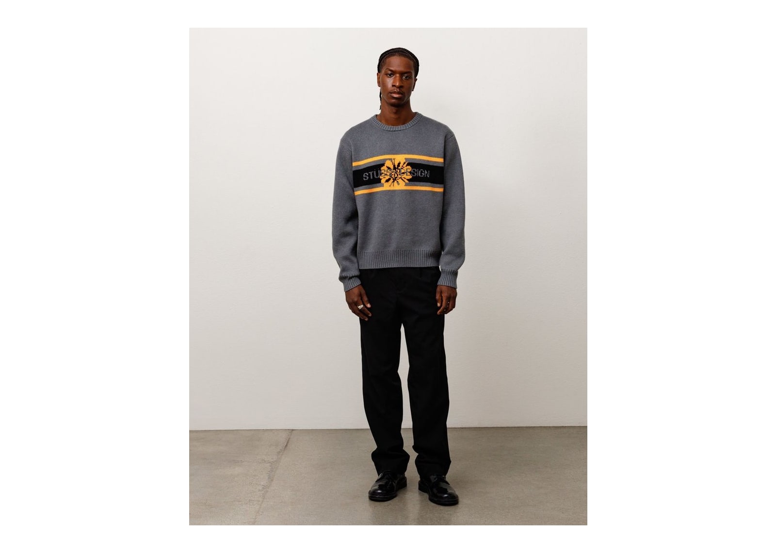 Stussy Striped Hibiscus Sweater Grey - görsel 5