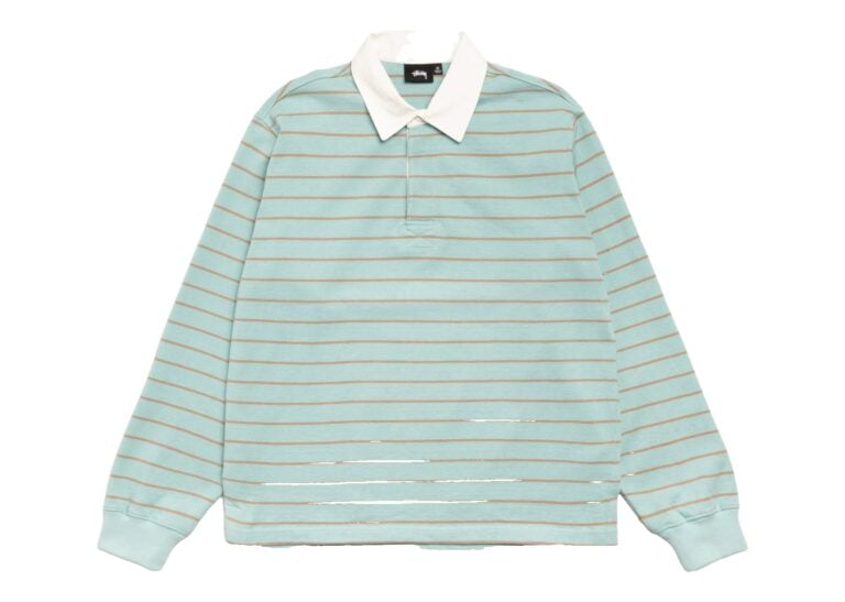 Stussy Striped Rugby Shirt Blue