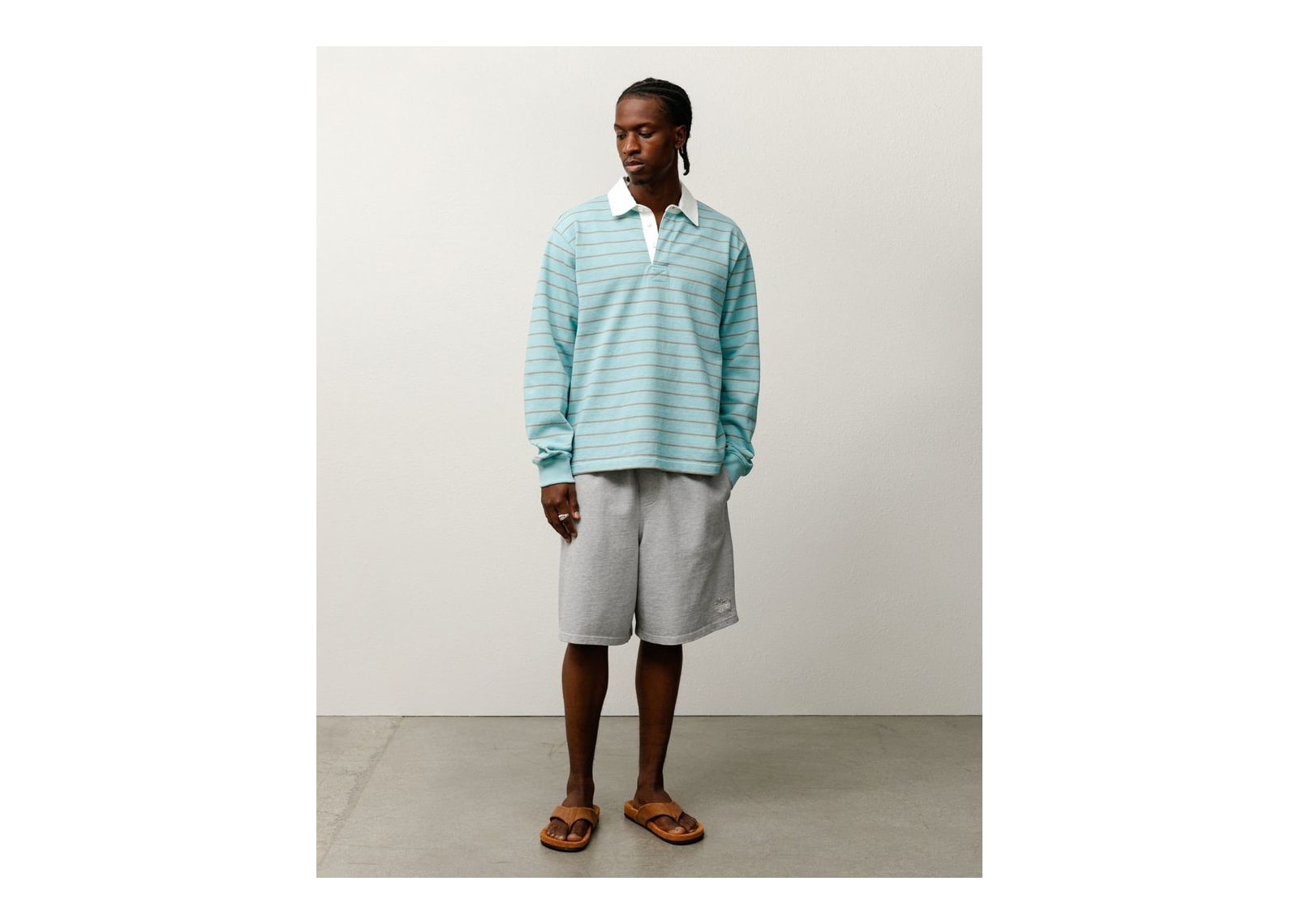 Stussy Striped Rugby Shirt Blue - görsel 2