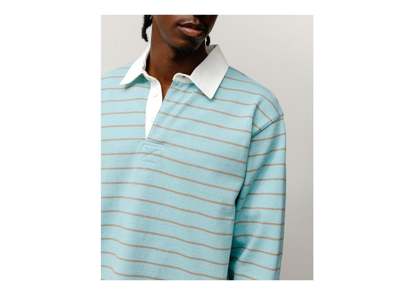 Stussy Striped Rugby Shirt Blue - görsel 3