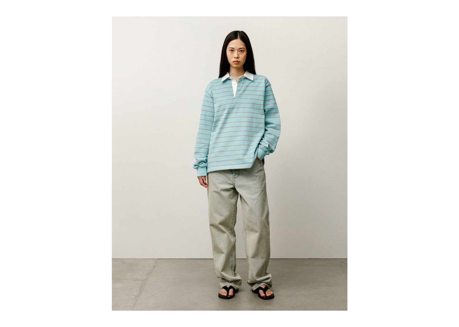 Stussy Striped Rugby Shirt Blue - görsel 5