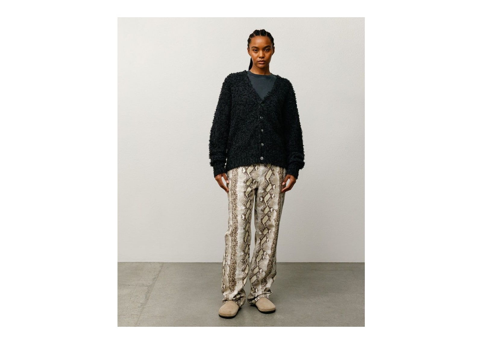 Stussy Textured Cardigan Black - görsel 5