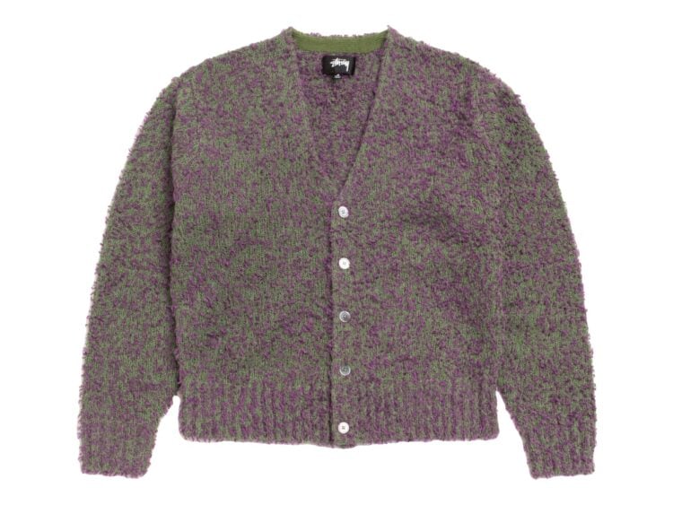 Stussy Textured Cardigan Purple/Green