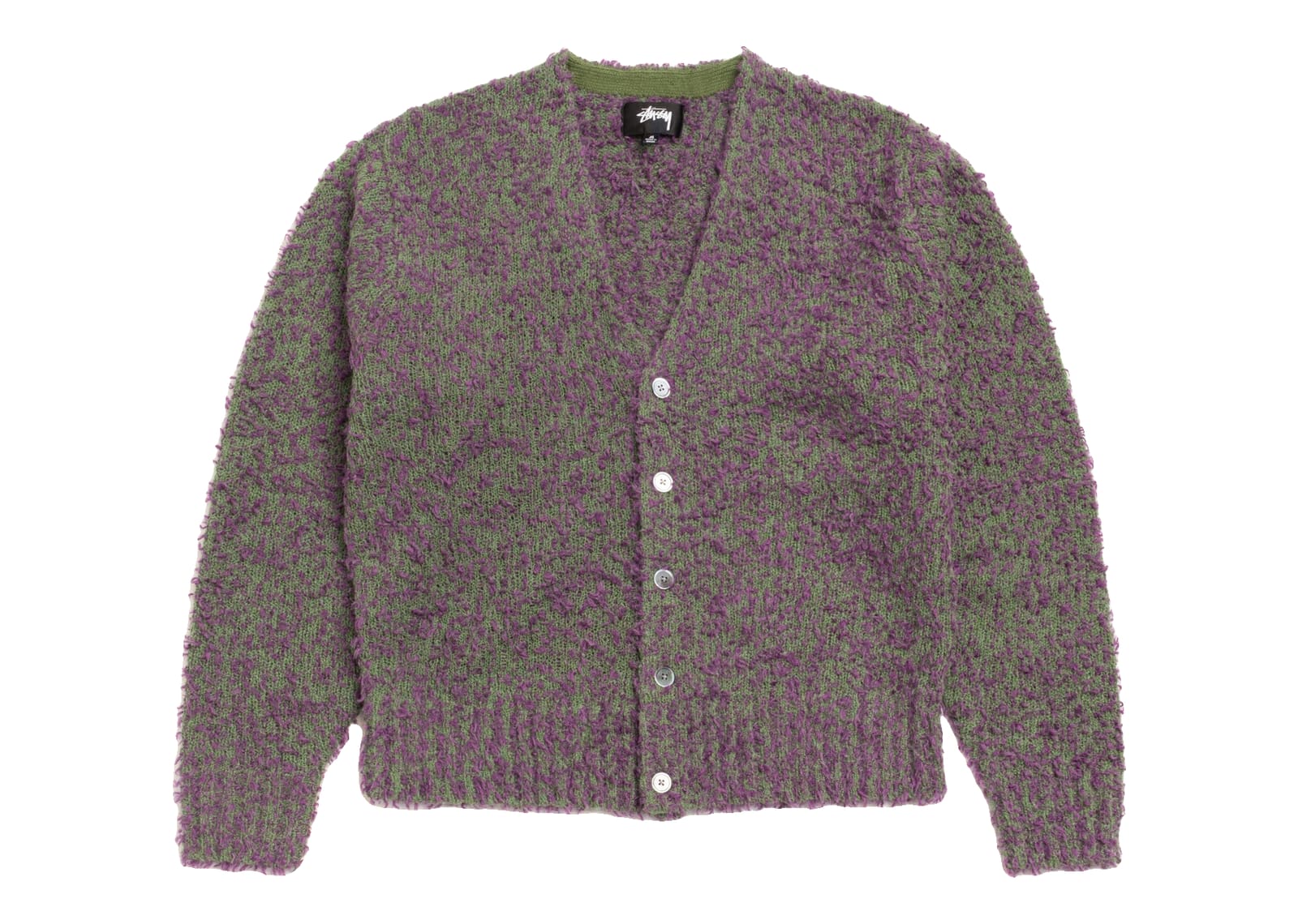 Stussy Textured Cardigan Purple/Green