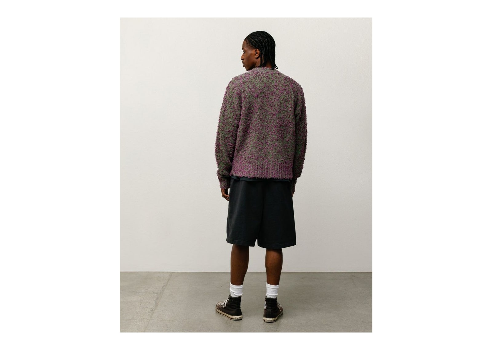 Stussy Textured Cardigan Purple/Green - görsel 3
