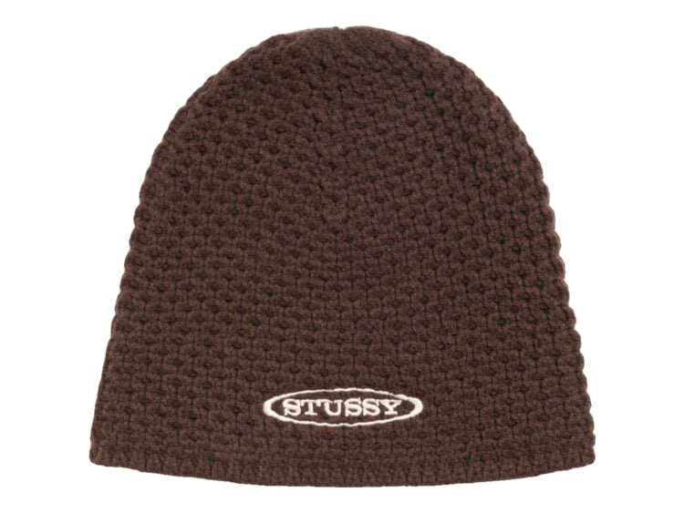 Stussy Textured Knit Skullcap Brown