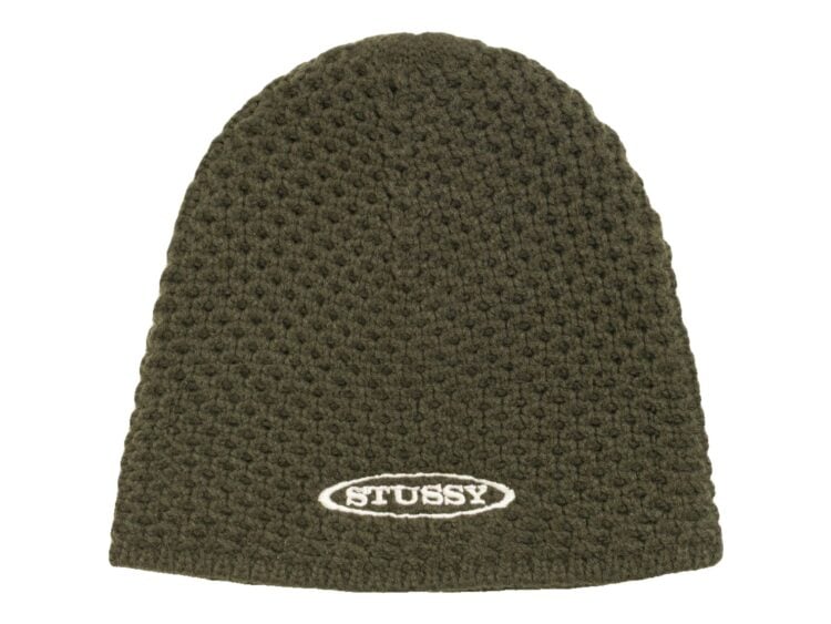 Stussy Textured Knit Skullcap Olive