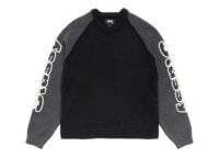 Stussy Two Tone Raglan Sweater Black