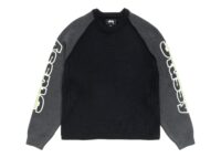 Stussy Two Tone Raglan Sweater Black