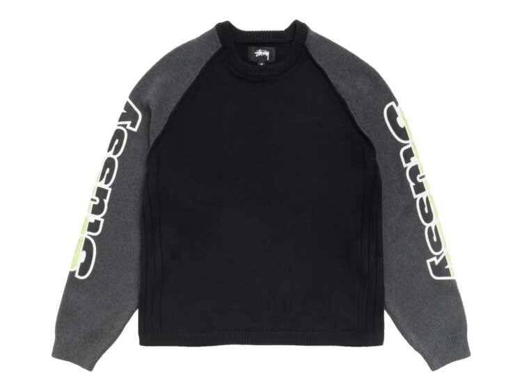 Stussy Two Tone Raglan Sweater Black