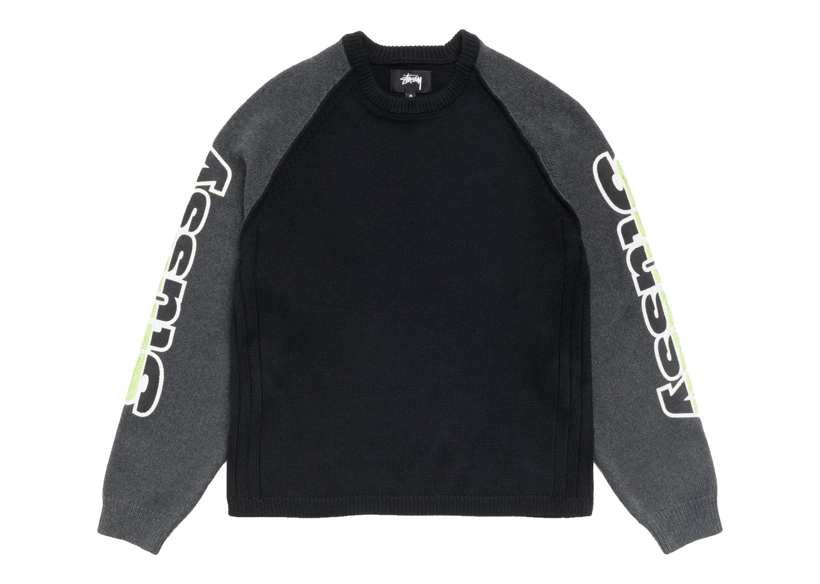 Stussy Two Tone Raglan Sweater Black