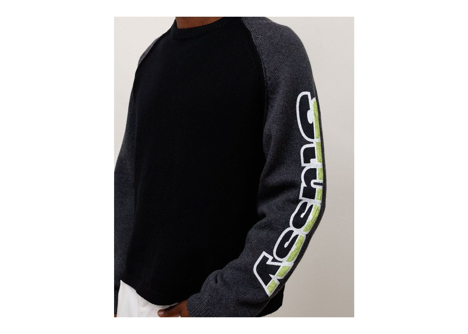 Stussy Two Tone Raglan Sweater Black - görsel 7
