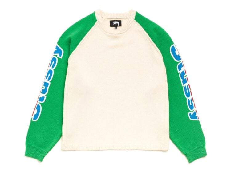 Stussy Two Tone Raglan Sweater Natural