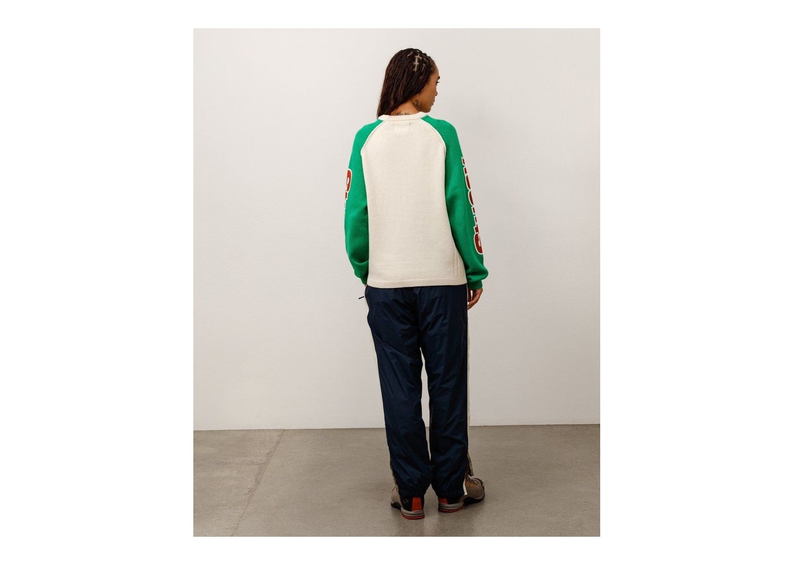 Stussy Two Tone Raglan Sweater Natural - görsel 6